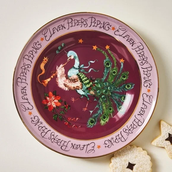 Taychamaythakool xAnthropologie Twelve Days of Christmas 12 Dessert Plates - Picture 3 of 13